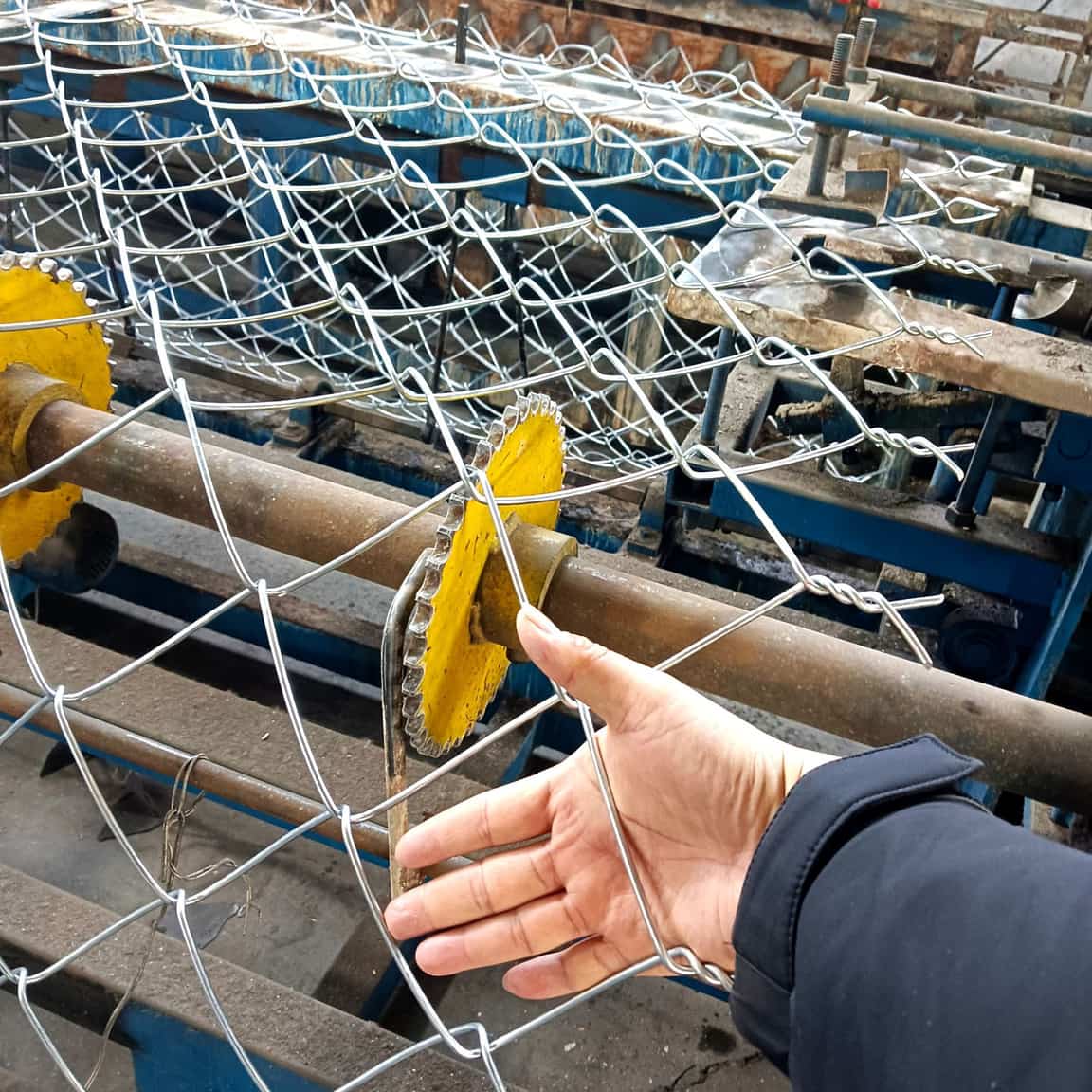 Chain link fence installation